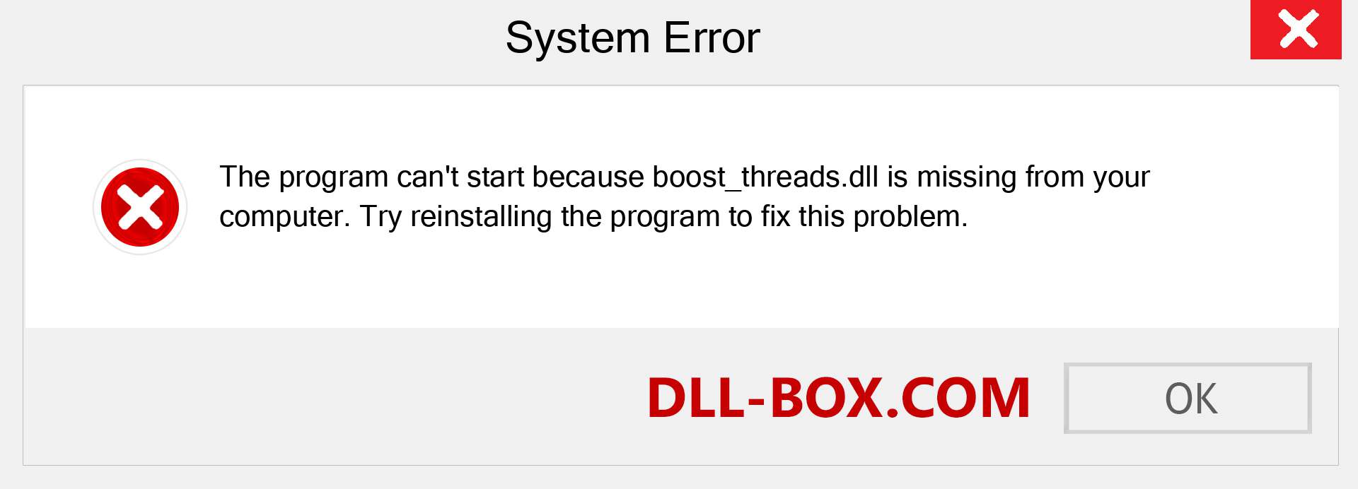  boost_threads.dll file is missing?. Download for Windows 7, 8, 10 - Fix  boost_threads dll Missing Error on Windows, photos, images